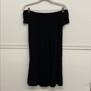 Ribbed off the shoulder dress